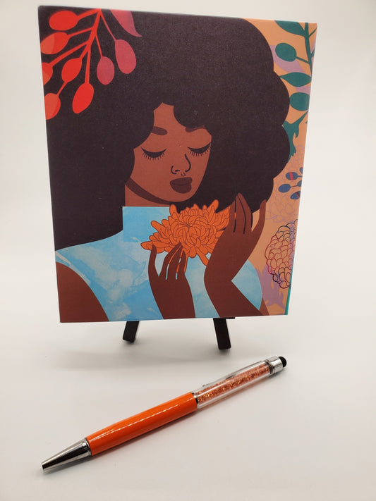 Orange Flower Beauty Notepad