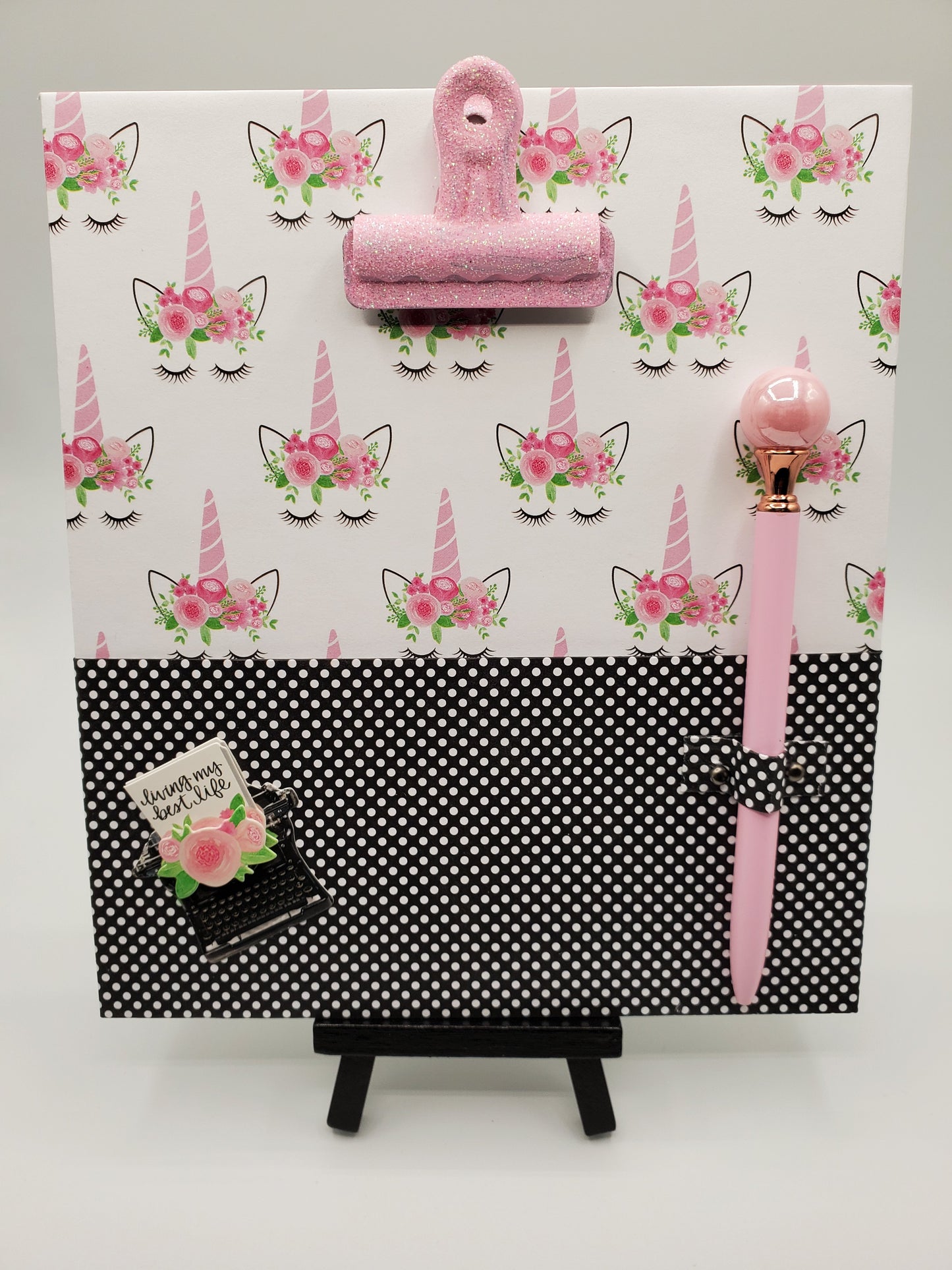 7x8 Clipboard with Pocket & Pearl Top Pen